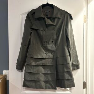 Green INC International Concept medium short trench coat